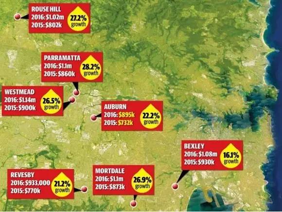 悉尼七大郊区极具发展潜力，房价飙升成热门 